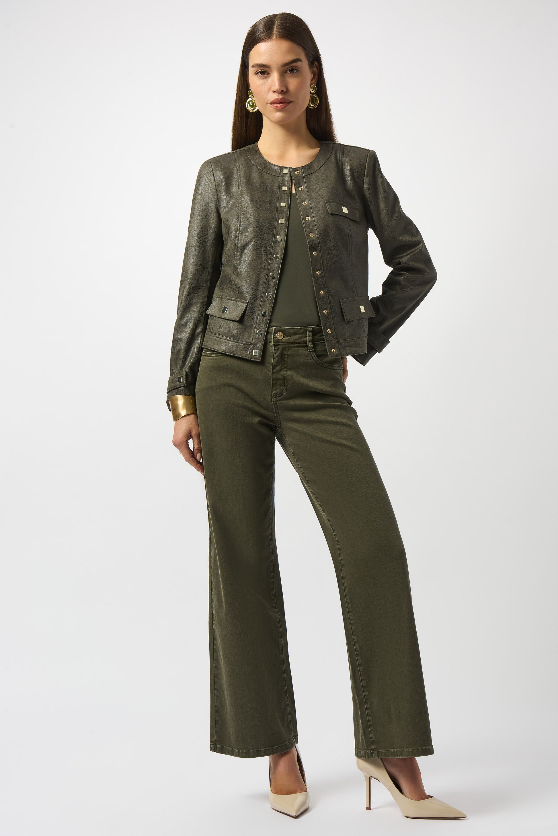 Collared Long-sleeve Casual Shirt Style #253935