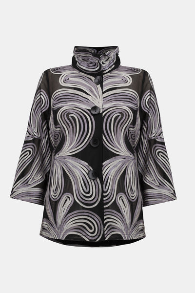 Embroidered Mesh Straight Jacket 253949