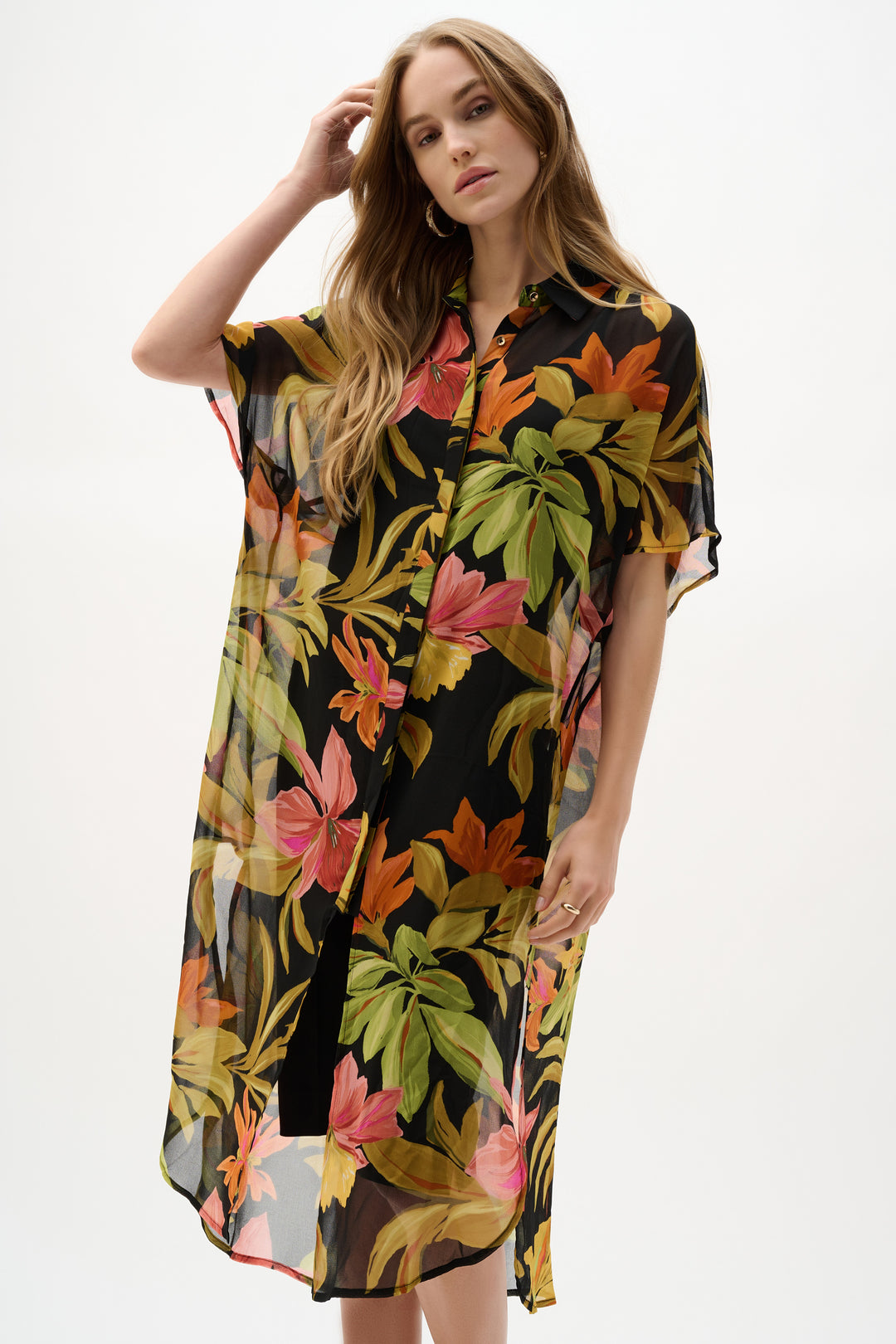 Joseph Ribkoff Tropical Print Straight Blouse Style #262949 – Ziba