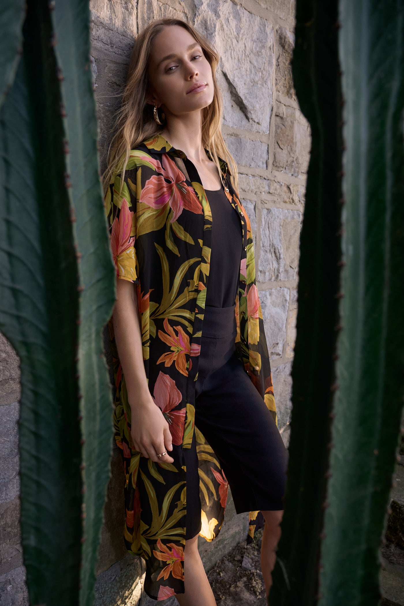 Joseph Ribkoff Tropical Print Straight Blouse Style #262949 – Ziba