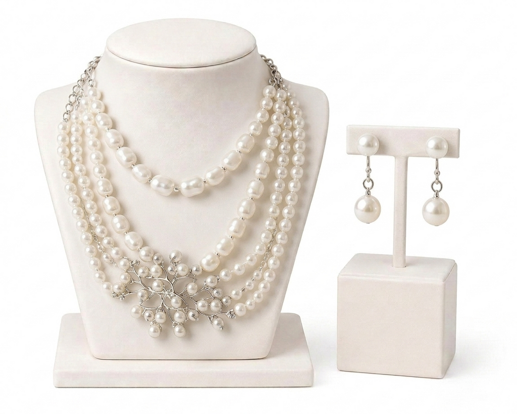 FITOLINI Pearl Jewelry Set – Ziba Couture