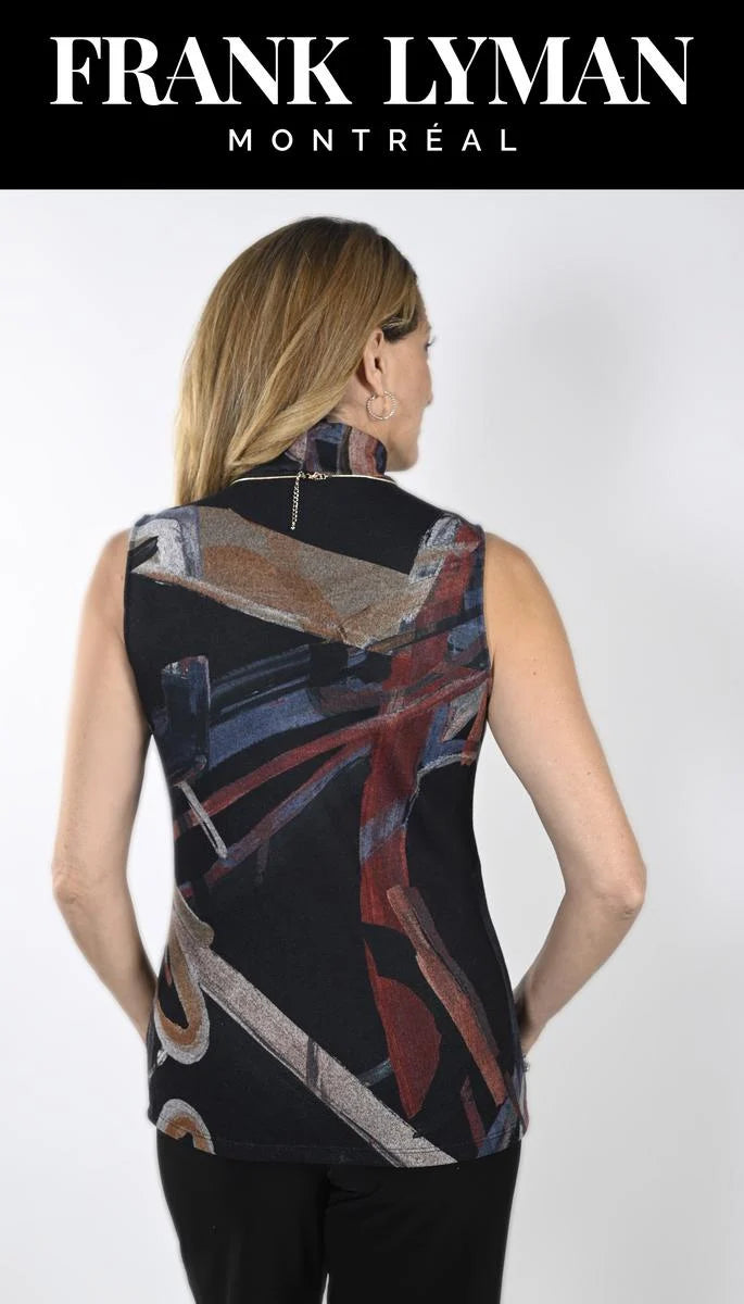 Frank Lyman Black/Rust Knit Top # 233205