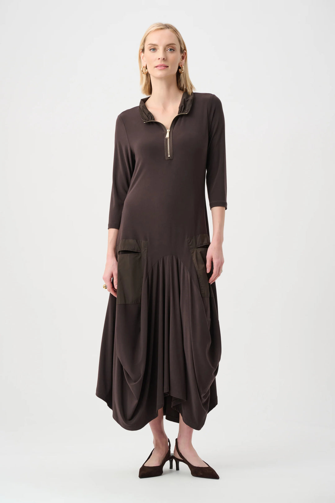 Silky Knit And Memory Cocoon Dress # 263159 – Ziba Couture