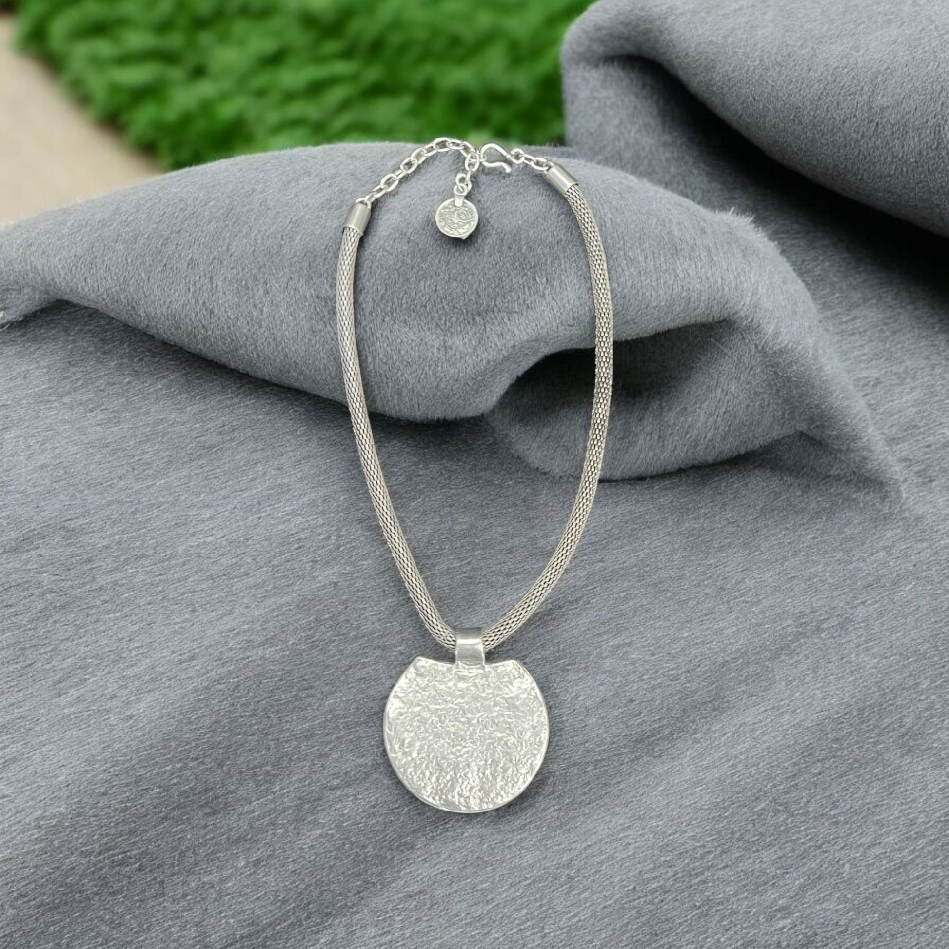 Silver Circle Pendant Necklace