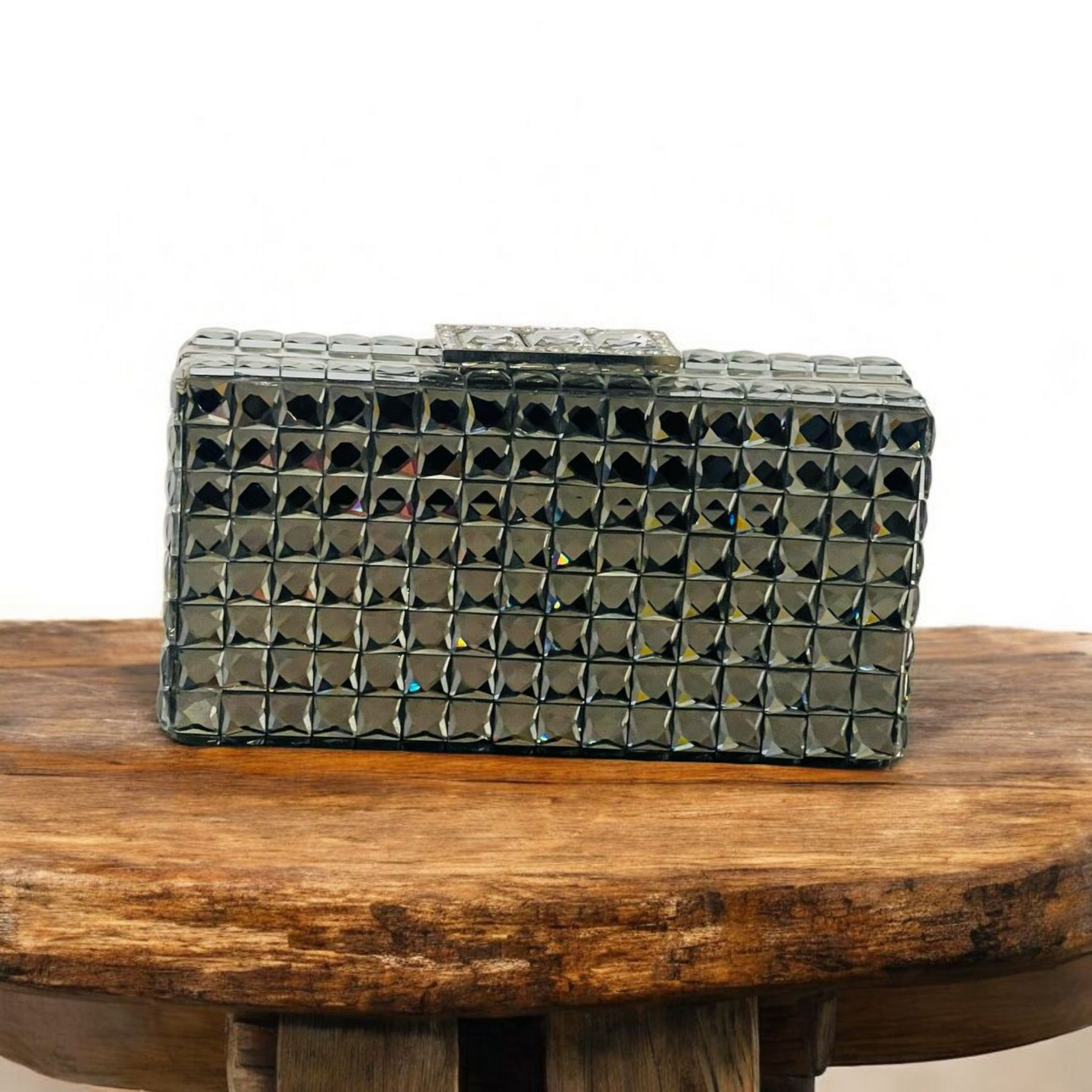 Grey Fancy Clutch