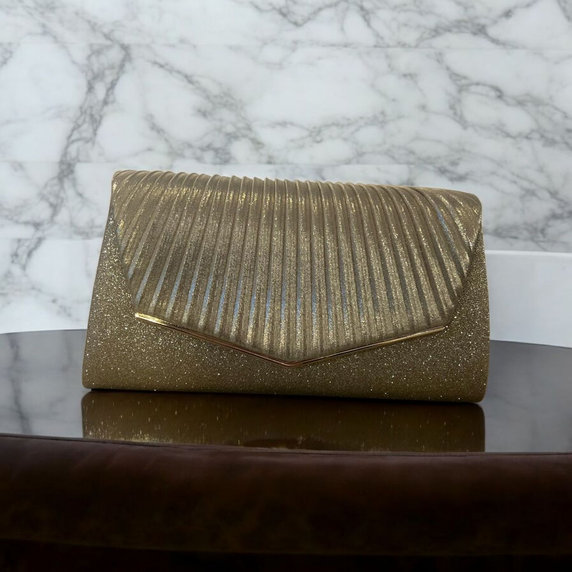 Golden Fancy Clutch For Women