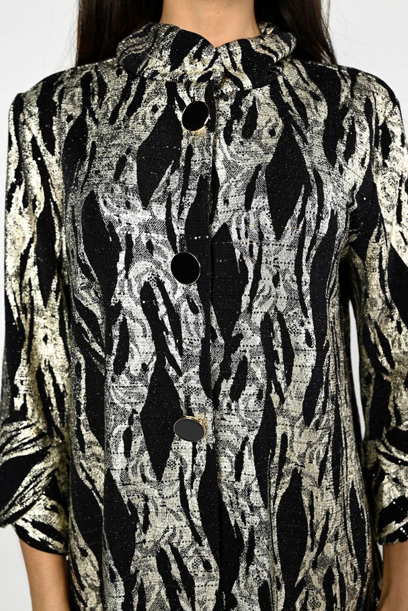 Frank Lyman Black/Gold Knit Jacket # 2233206