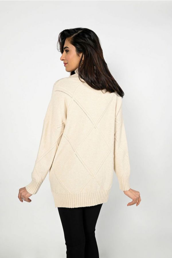 FRANK Lyman Beige Knit Sweater # 22348U