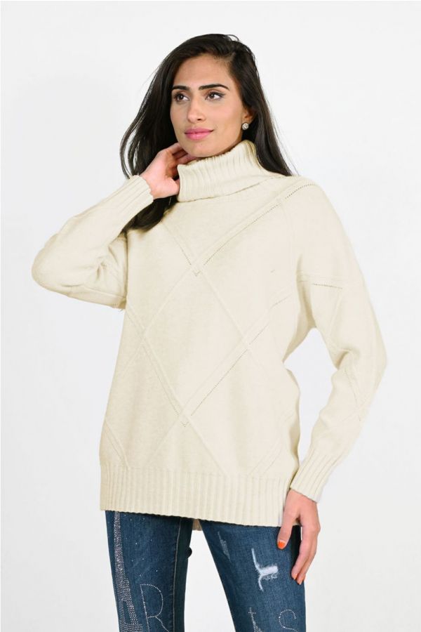FRANK Lyman Beige Knit Sweater # 22348U