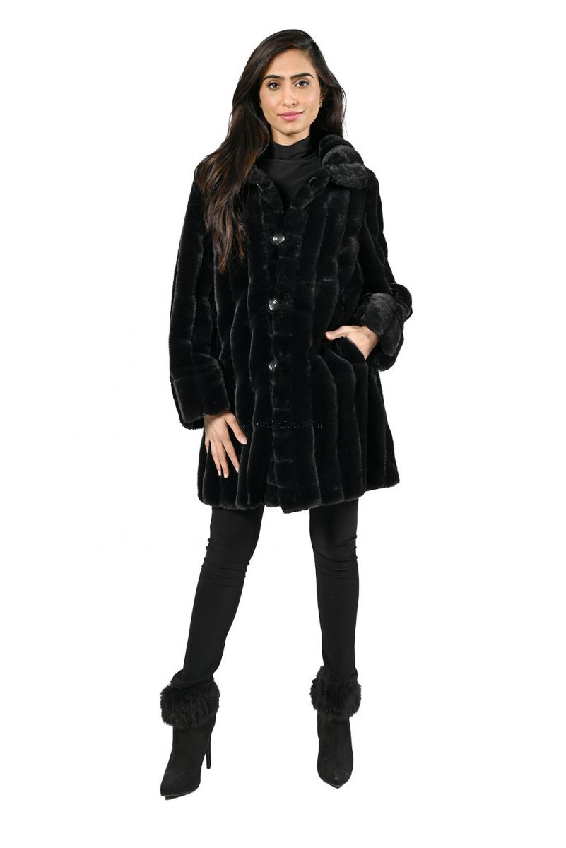 Frank Lyman Black Reversible Coat # 224530U