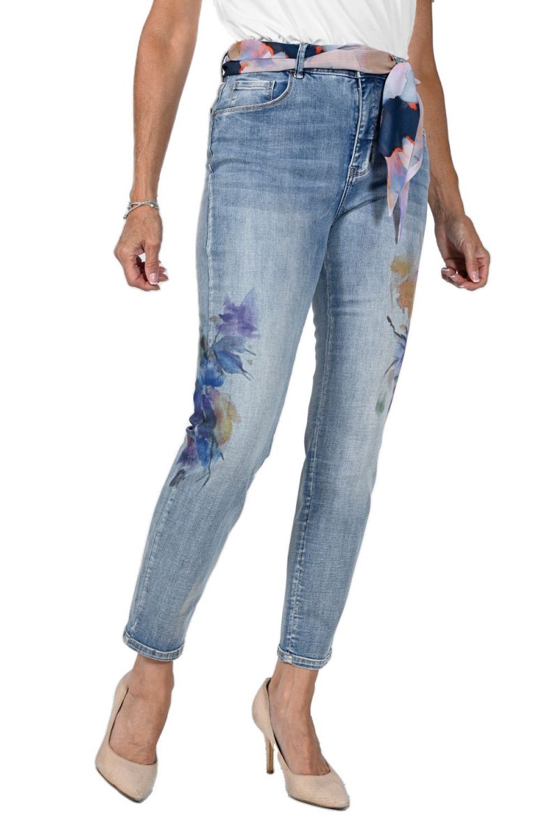 Frank Lyman Pale/Blue Denim Jean Pants # 231702U