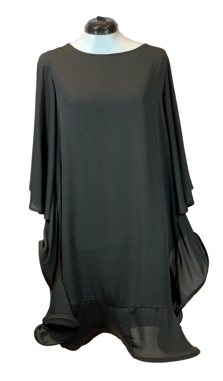 Why Black Ruffle Tunic # T190950